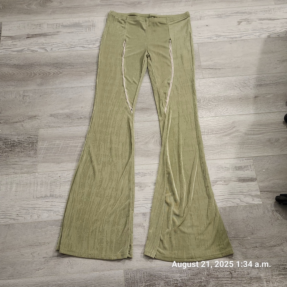 Stylish Olive Green Flare Pants